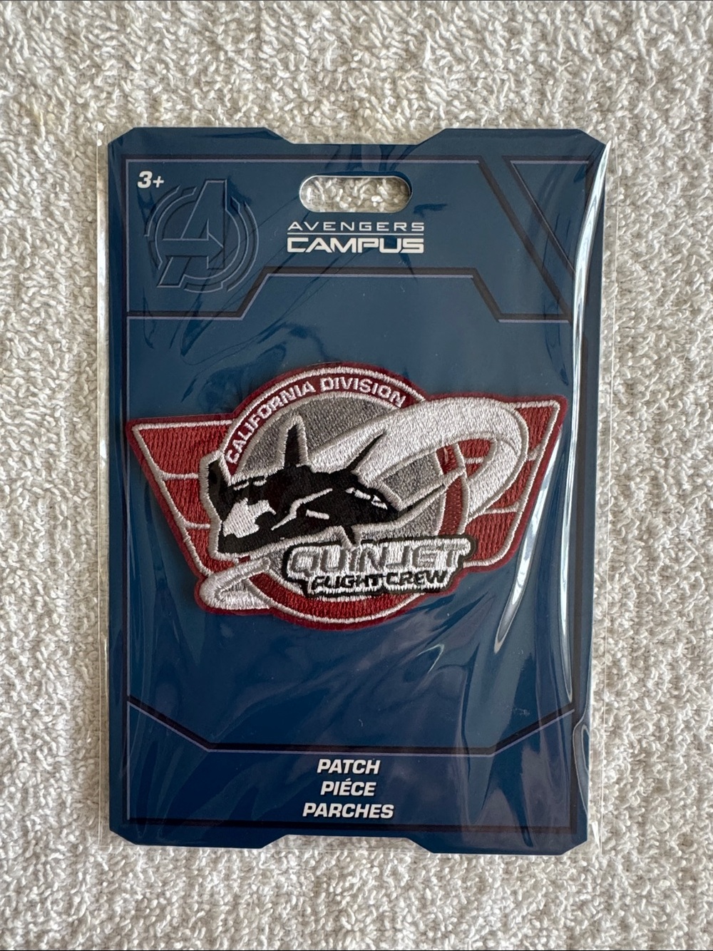 Marvel Avengers Campus California Division Red & White Quinjet Flight Crew Patch